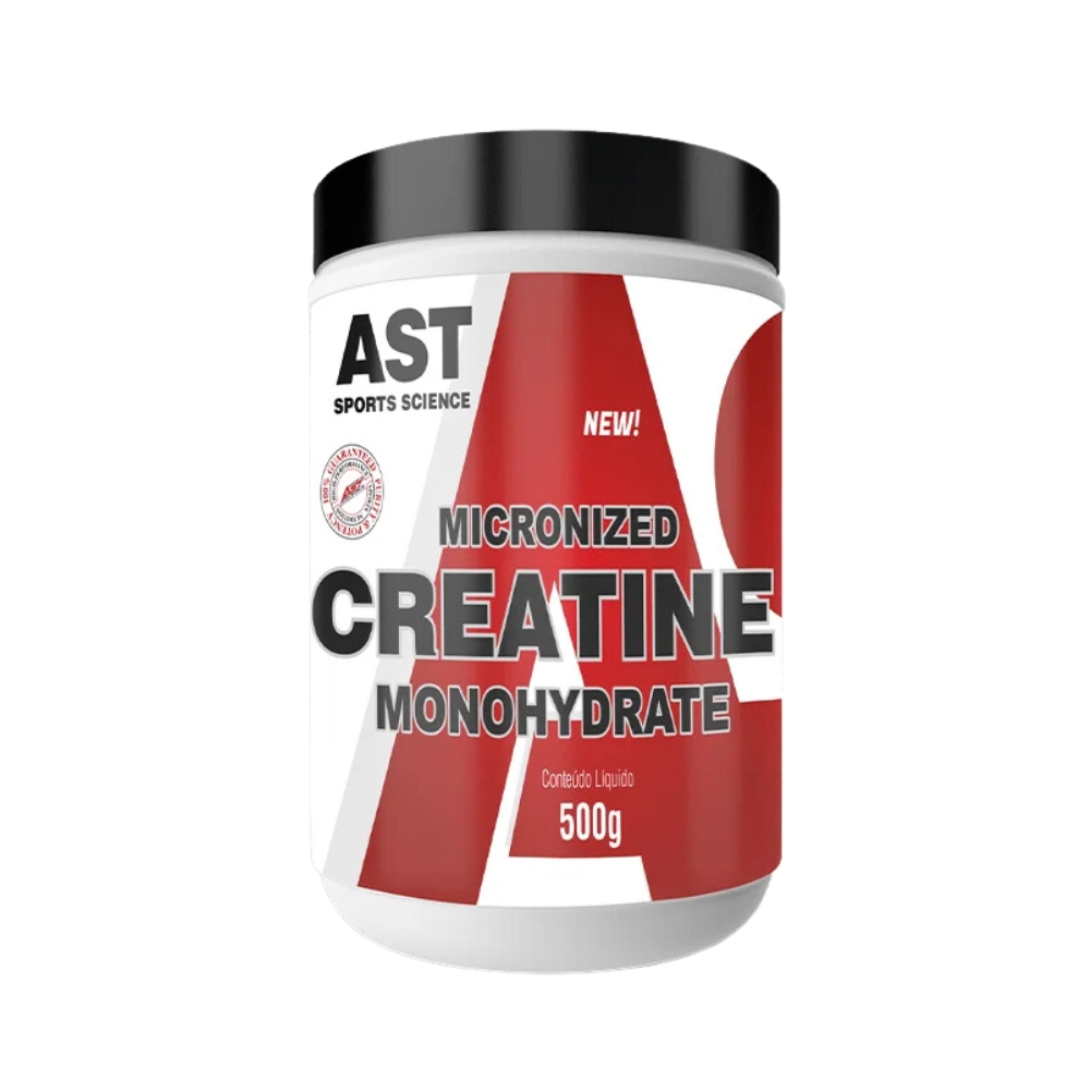 CREATINA MONOHIDRATADA e MICRONIZADA - 500gr em pó - AST SPORTS