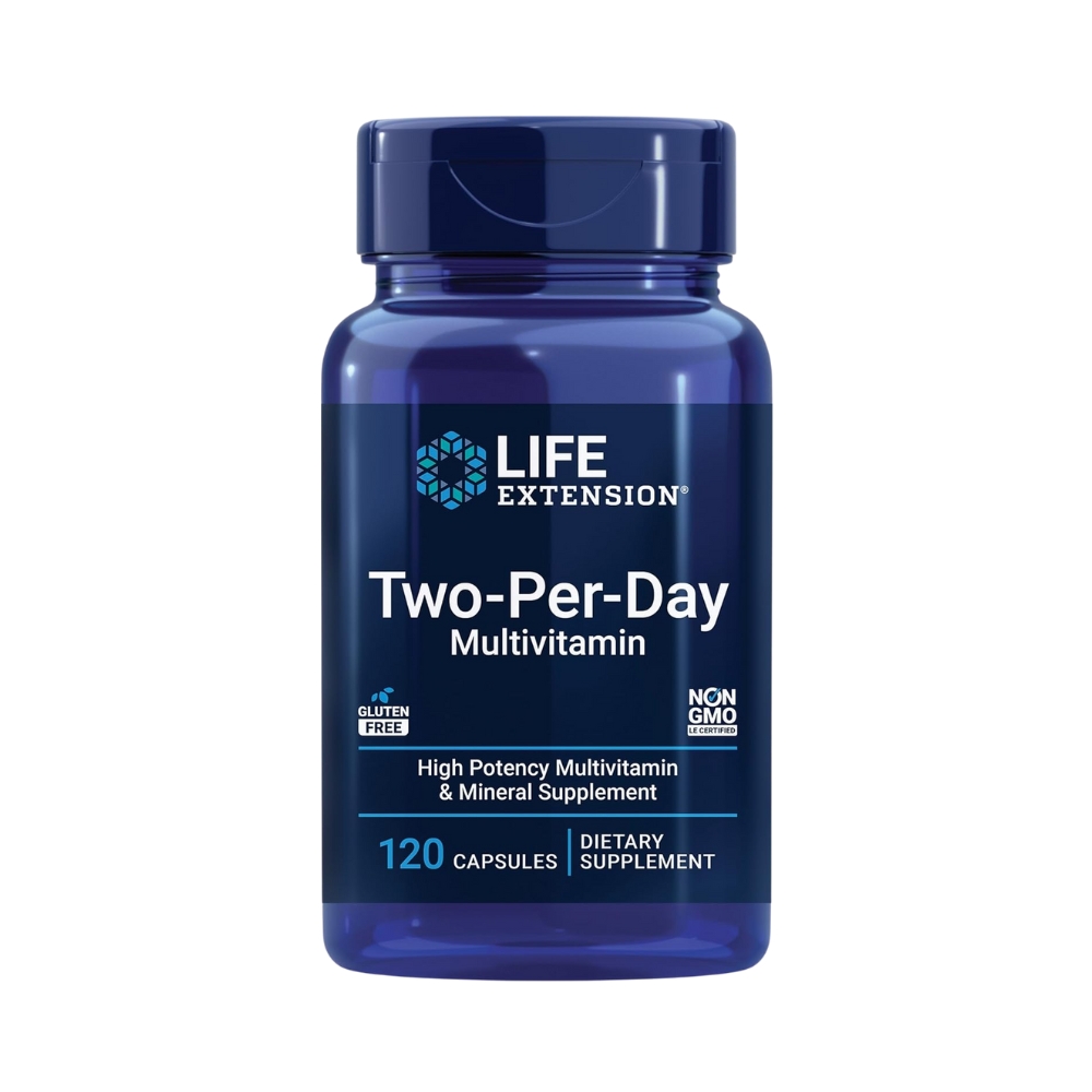 MULTIVITAMÍNICO TWO PER DAY - 120  Capsulas/Tabletes- Life Extension