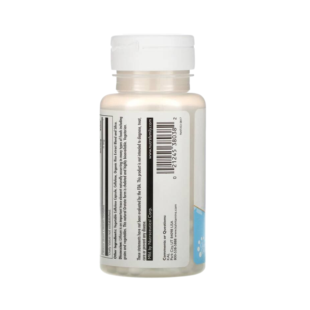 OROTATO DE LITIO - 5mg 60 Capsulas - KAL - Imagem 2