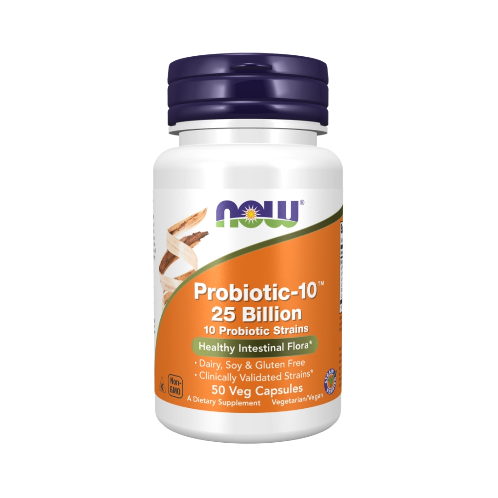 PROBIOTIC-10 - 25 BILHOES CEPAS ESSENCIAIS   50 CAPSULAS -  NOW