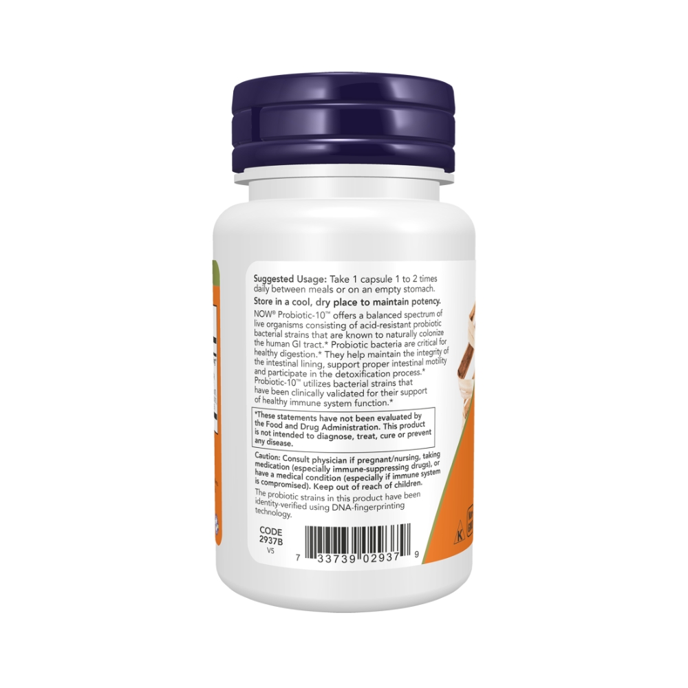 PROBIOTIC-10 - 25 BILHOES CEPAS ESSENCIAIS   50 CAPSULAS -  NOW - Imagem 3