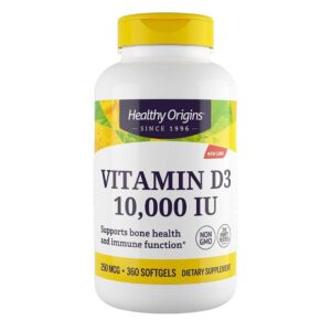 Vitamina D3 - 10.000 UI 360 Softgels - Healthy Origins