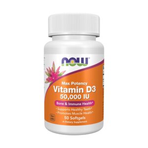 Vitamin D3 50,000 IU Softgels, 50 softgels